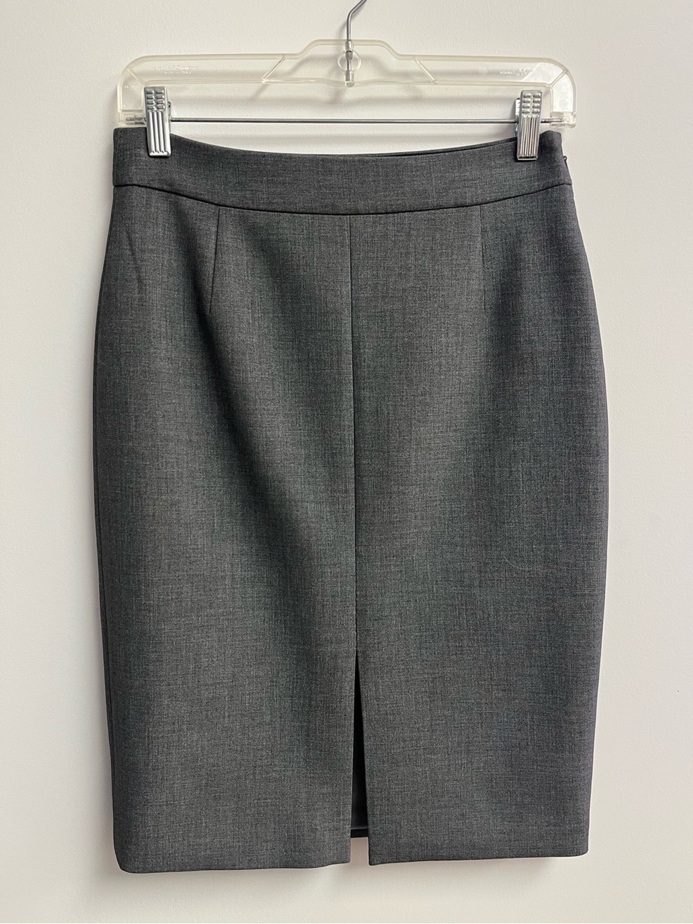 Babaton Charcoal Gray Pencil Skirt with Front Slit